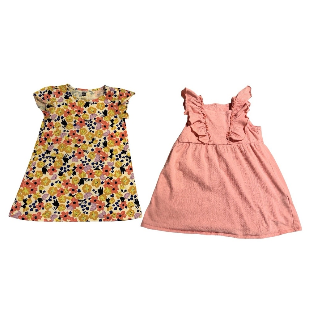 Girls Lot Of 2‎ Dresses Tea Collection & H & M Sz 3T And 4T